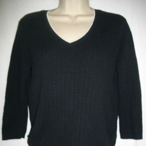 Ralph Lauren Black 3/4 Sleeves M Sweater -- Final Price